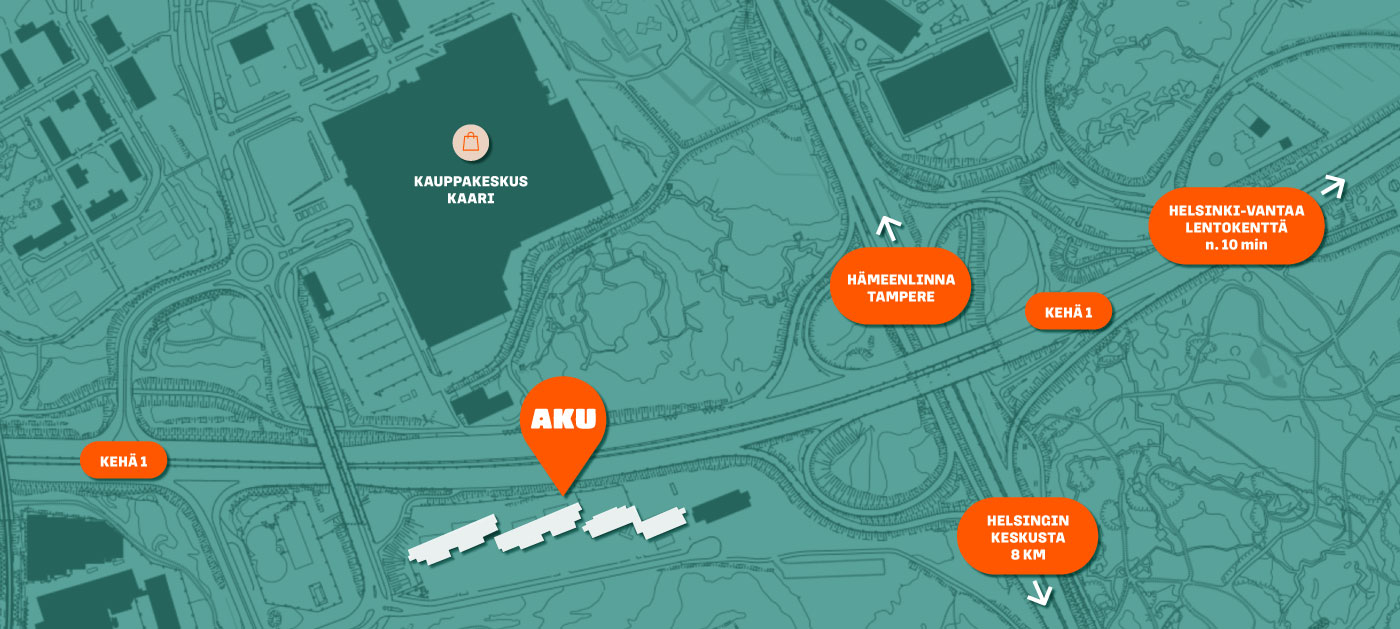AKU-toimitilat sijainti